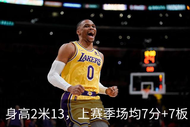 身高2米13，上赛季场均7分+7板，湖人内线终于来新人了！