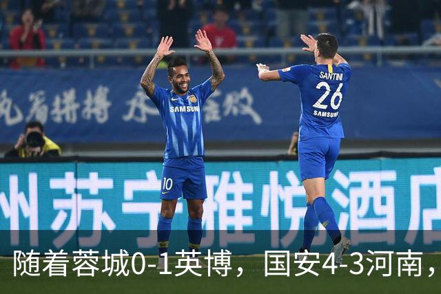 随着蓉城0-1英博，国安4-3河南，泰山5-3三镇，中超最新排名出炉
